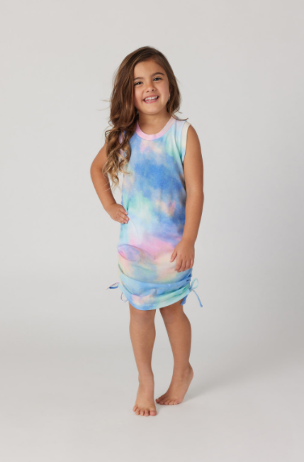 Rainbow Cloud Ruched Dress – Minnows