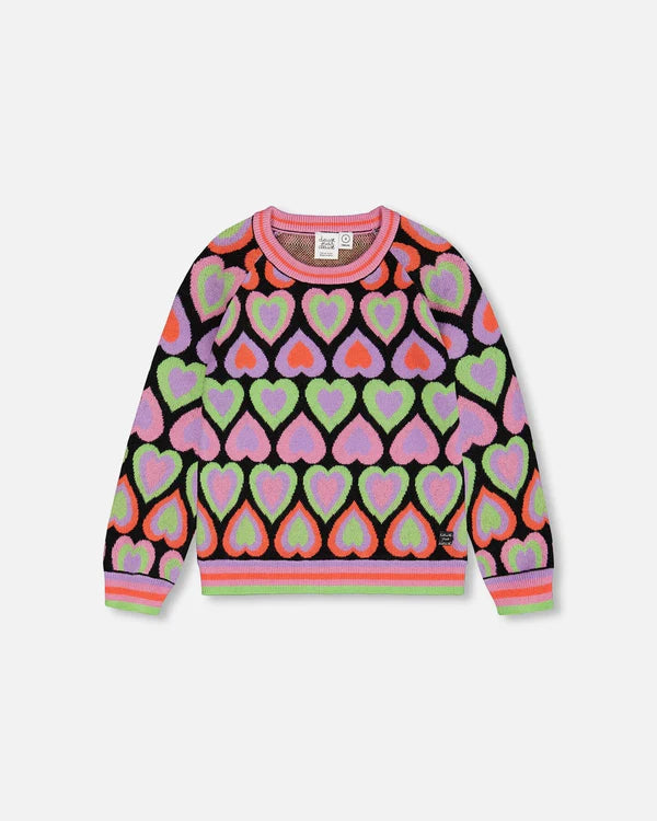 Jacquard Hearts Sweater