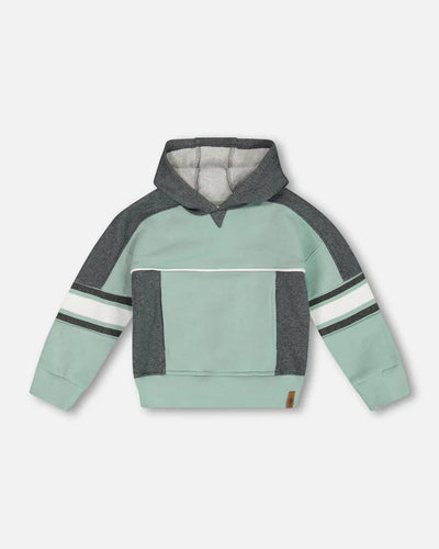 Heather Grey Sage Hooded Fleece Sweatshirt