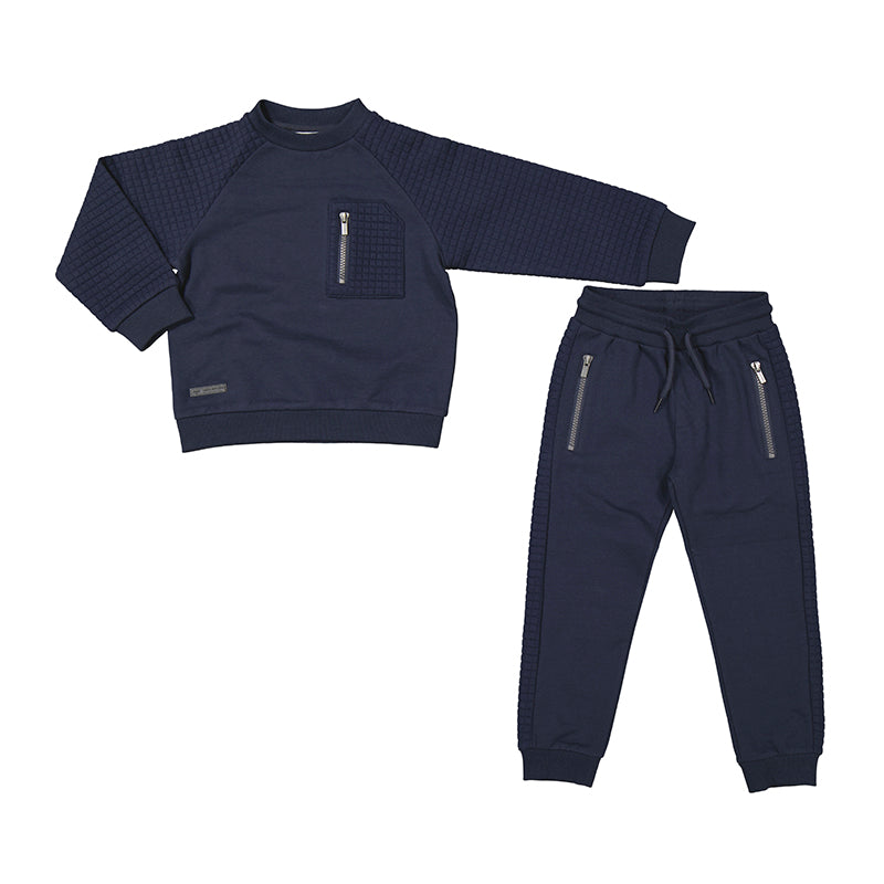 Navy Padded Sweat Suit