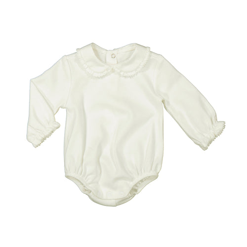 Natural Collared Baby Onesie