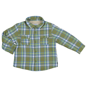 Forest Plaid Lined Button Down