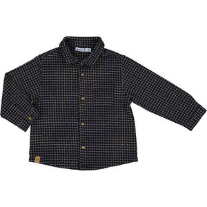 Navy Check Baby Button Down Shirt