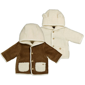 Mocha Reversible Shearling Teddy Coat