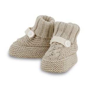 Walnut Knit Baby Booties