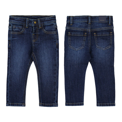 Dark Wash Basic Slim Fit Baby Denim