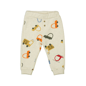 Oatmeal Vehicles Baby Jogger Pant