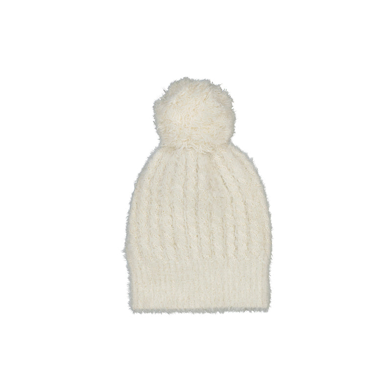 Cream Knit Baby Beanie