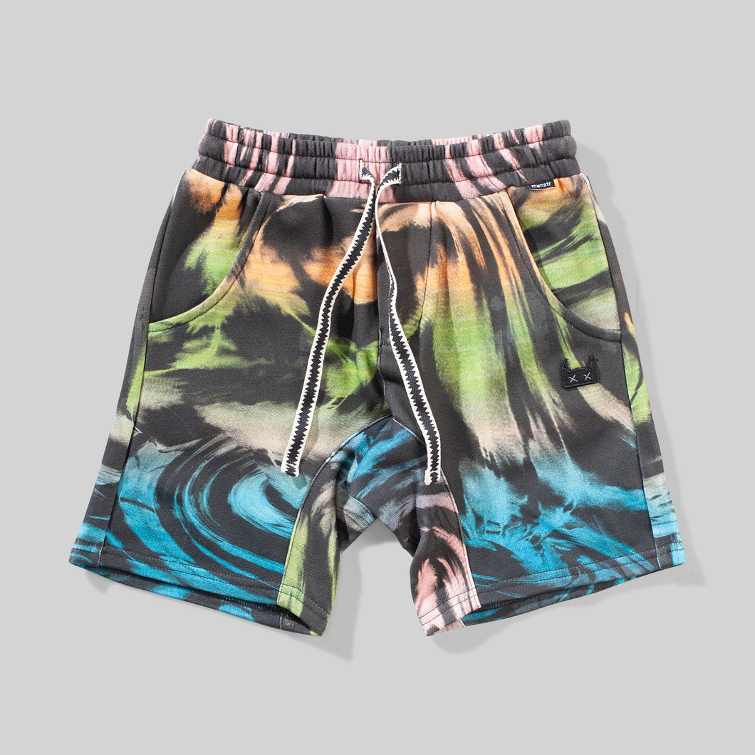 Color Swirl Slicker Short