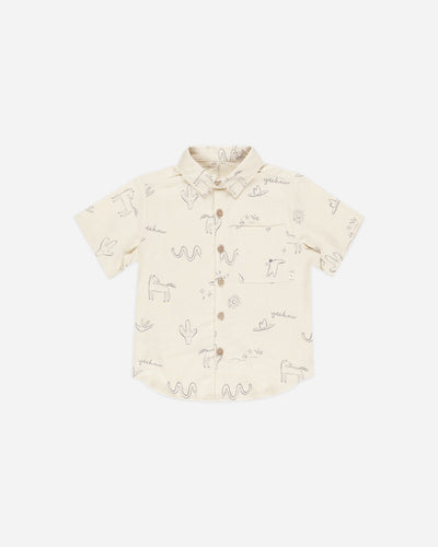 Natural Wild West Collared Shirt