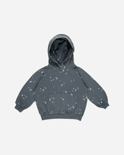 Indigo Raglan Paisley Hoodie