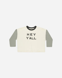 Natural Hey Y'all Camden Long Sleeve Tee