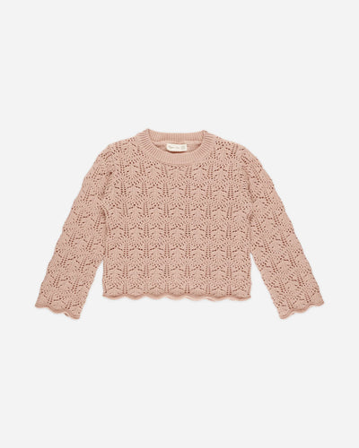 Rose Crochet Knit Pullover