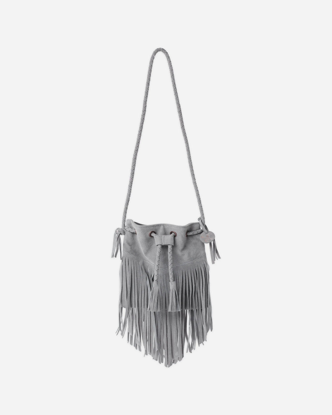 Dusty Blue Fringe Crossbody Purse