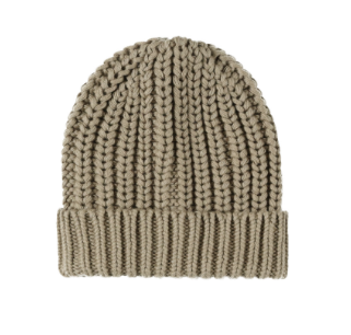 Olive Chunky Knit Beanie