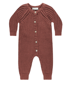 Cranberry Chunky Knit Jumpsuit