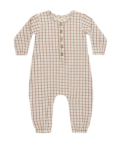 Holiday Check Woven Jumpsuit