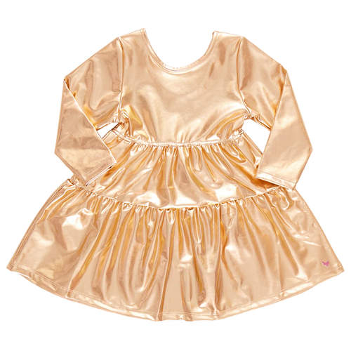 Gold Lame Polly Dress