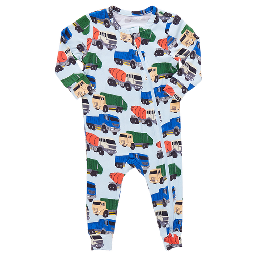 Dump Trucks Baby Bamboo Romper