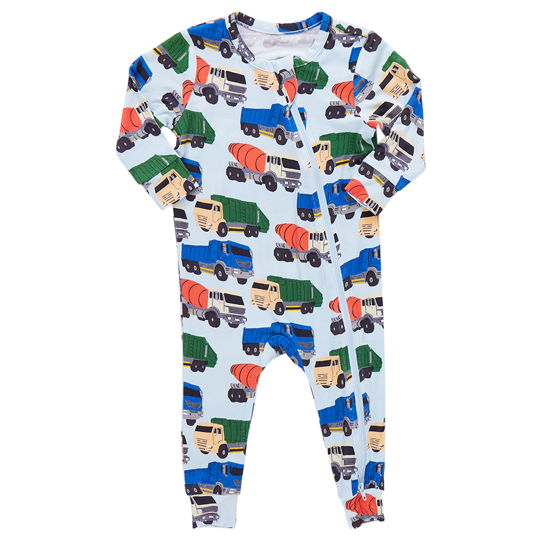 Dump Trucks Baby Bamboo Romper