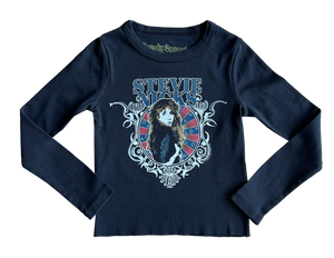 Jet Black Stevie Nicks Rib Tee