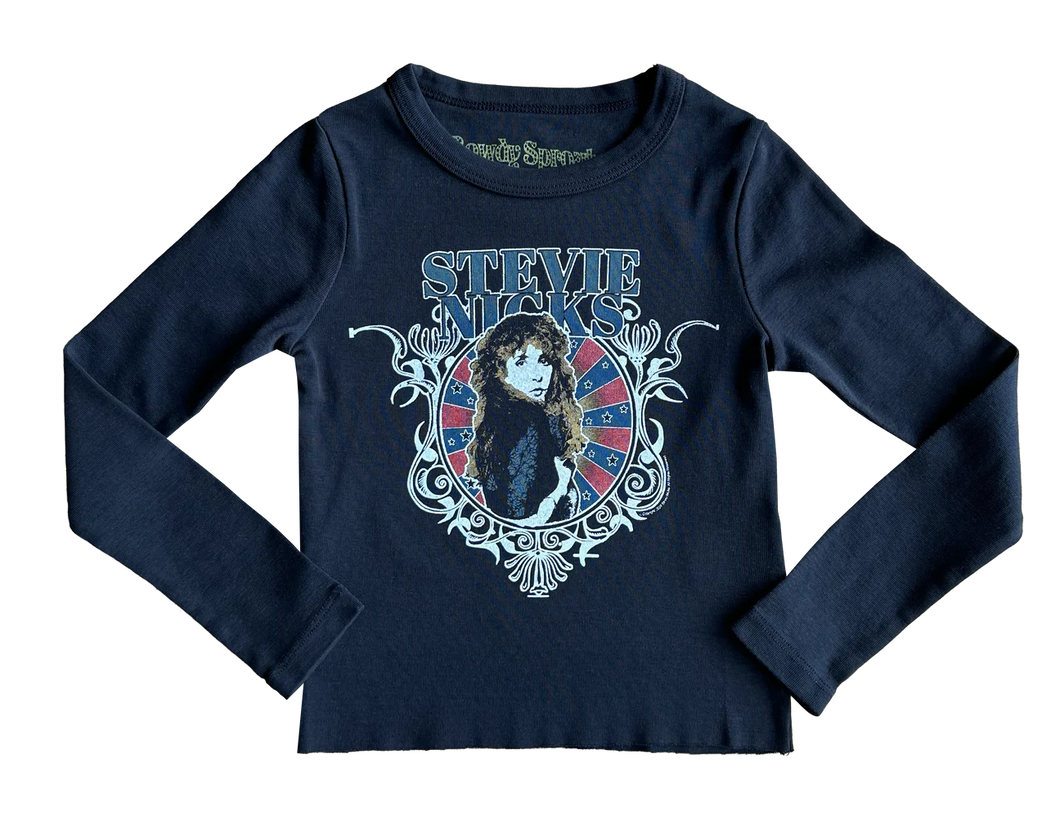 Jet Black Stevie Nicks Rib Tee