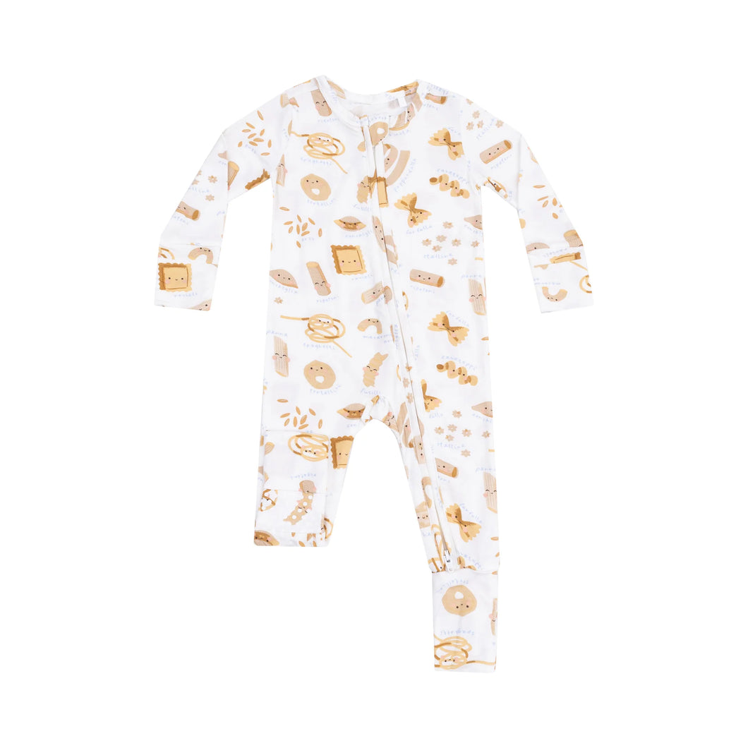 Cute Pasta 2 Way Zipper Footie