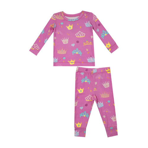 Princess Crowns Long Sleeve Loungewear Set