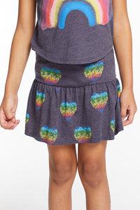 All Over Hearts Peplum Skort