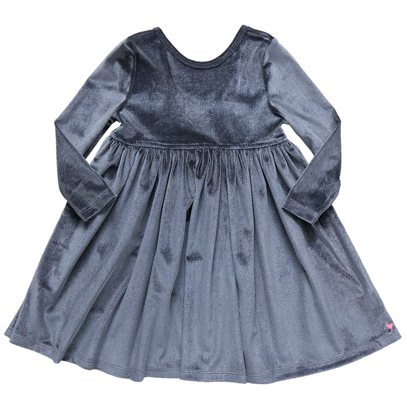 Gray Velour Steph Dress