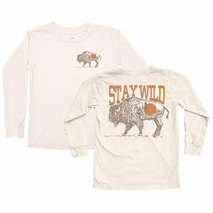 Natural Stay Wild Long Sleeve Tee