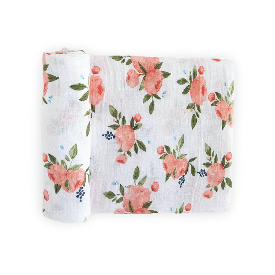 Watercolor Rose Swaddle