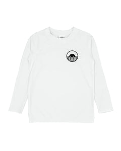 White Icon Long Sleeve Rashguard